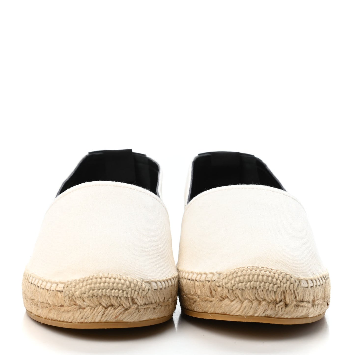 Canvas Nappa Elba Light Logo Embroidered Espadrilles 39.5 Panna