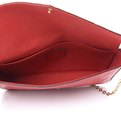 Louis Vuitton Empreinte Pochette Felicie Chain Wallet Cherry 5 of 13