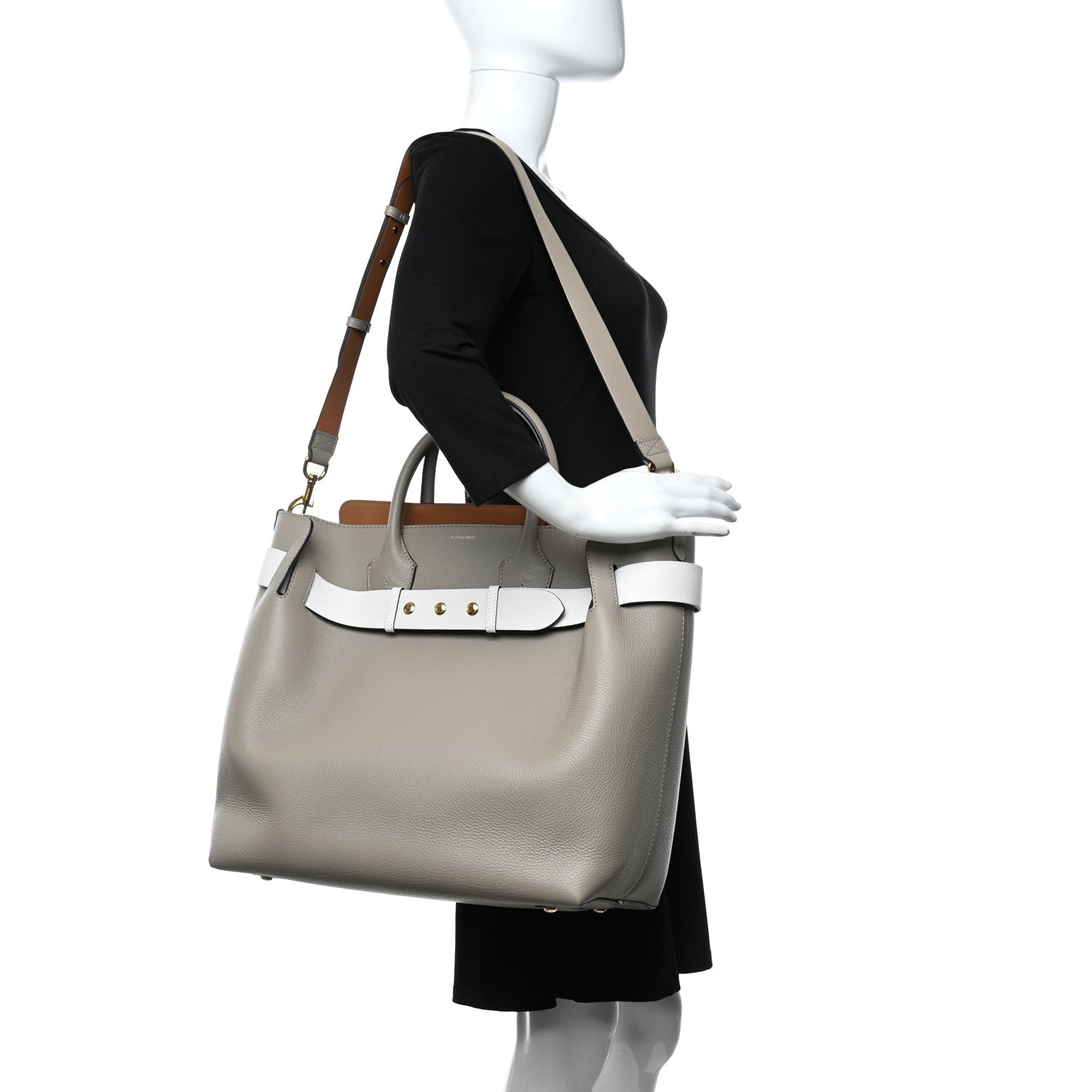 Burberry Marais Calfskin Large Belt Bag Mineral Grey 2 of 8