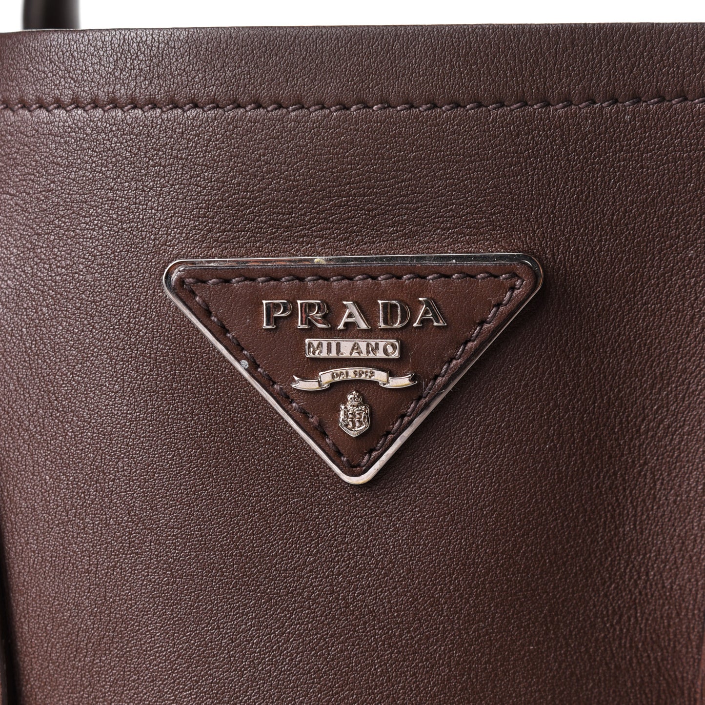 Saffiano Cuir Small Double Bag Cacao