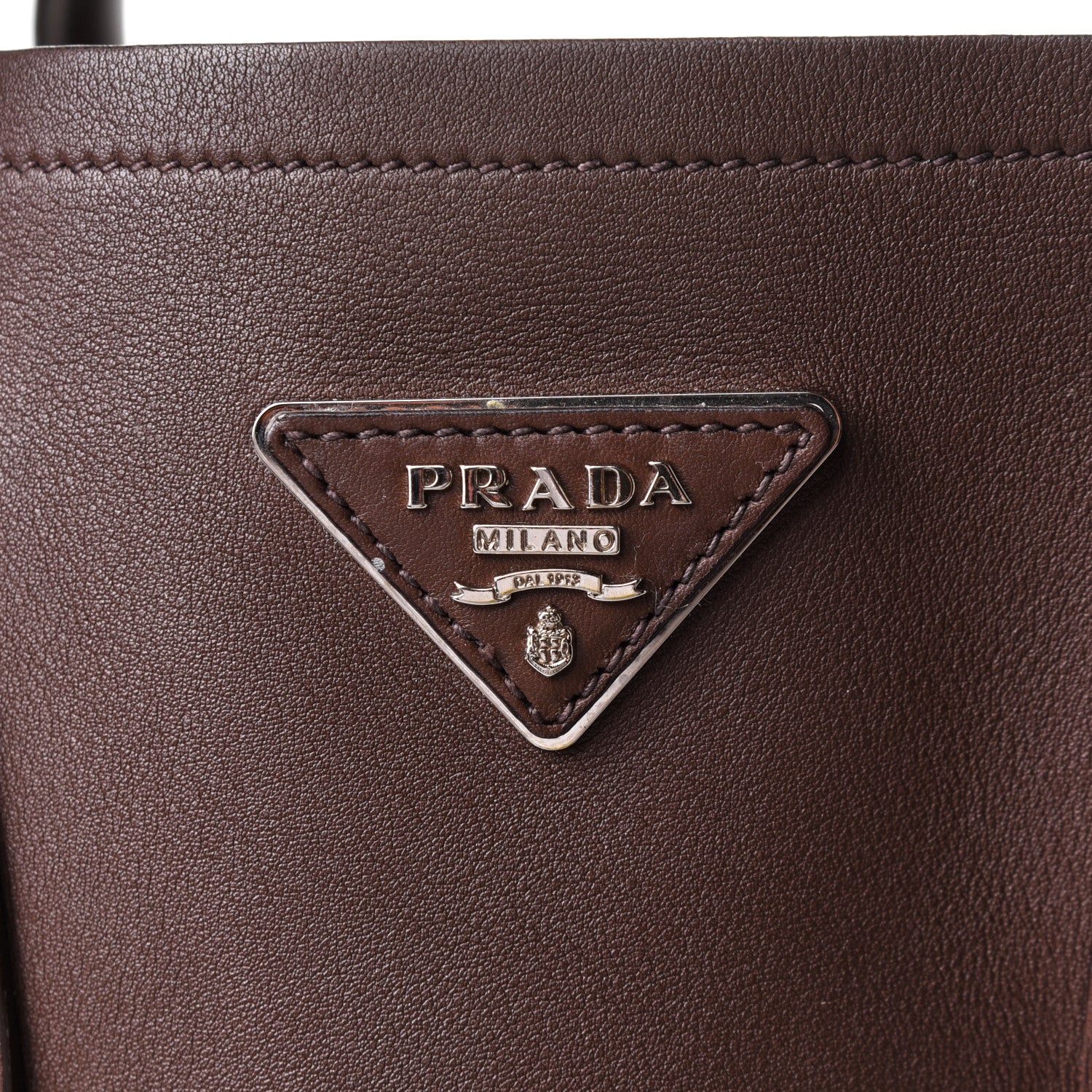 Prada Saffiano Cuir Small Double Bag Cacao 17 of 22