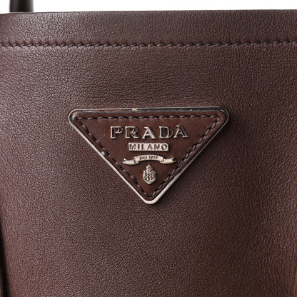 Prada Saffiano Cuir Small Double Bag Cacao 17 of 22