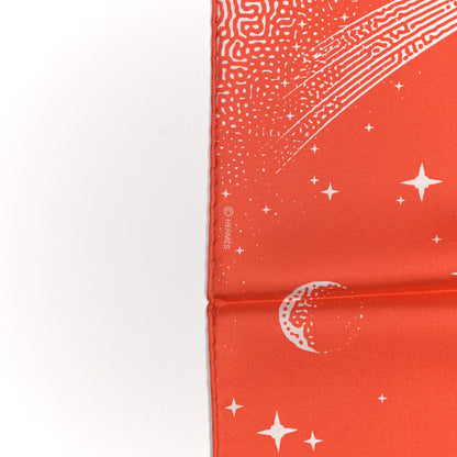 Hermes Silk Double Face Clair De Lune Scarf 90 Orange Gris White 8 of 9