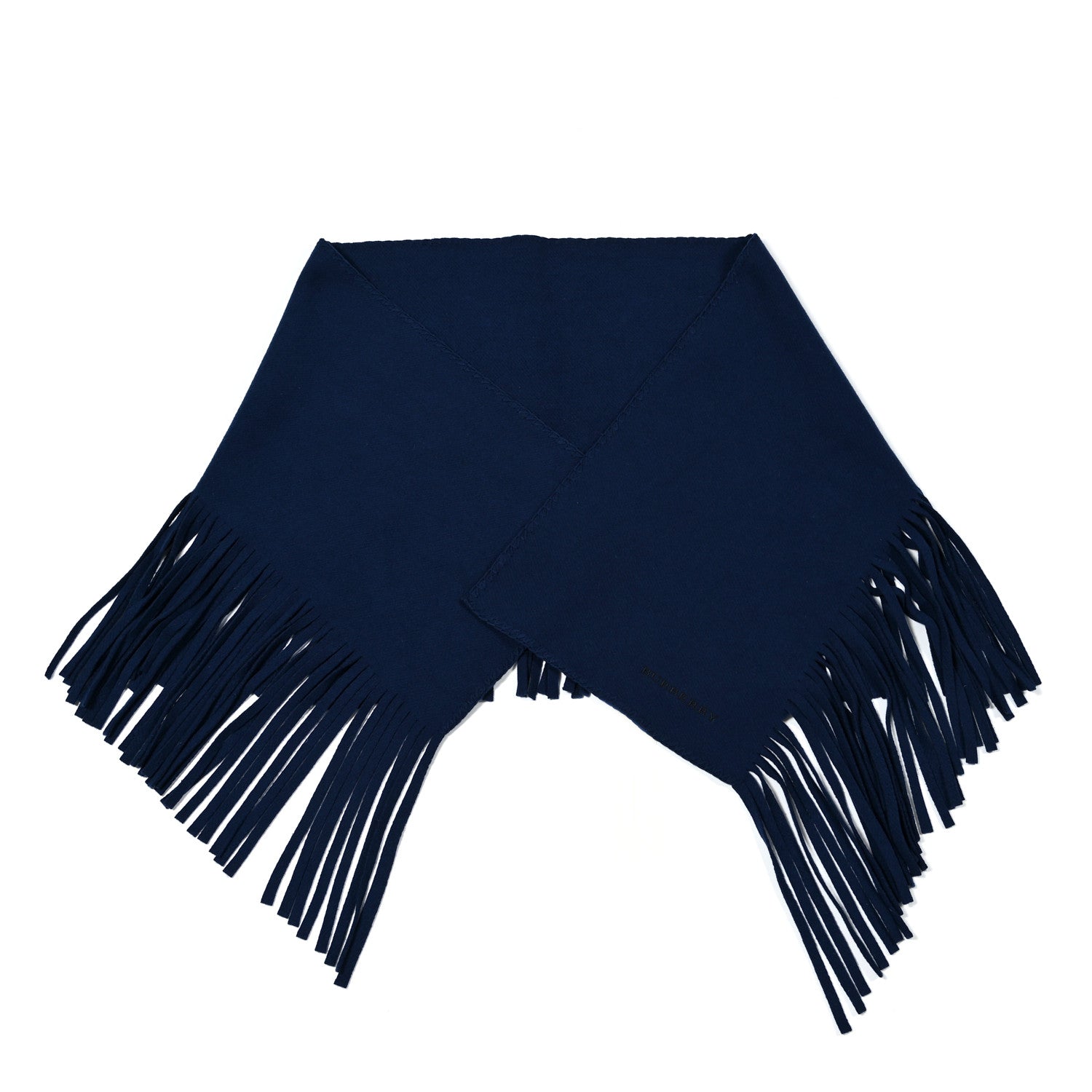 Burberry Felted Fringe Scarf Navy 1 of 3