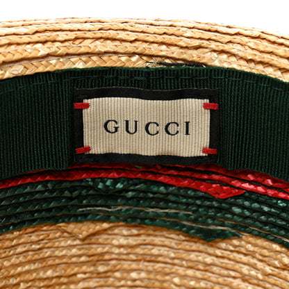 Gucci Abaca Straw Web Fedora Hat S 8 of 9