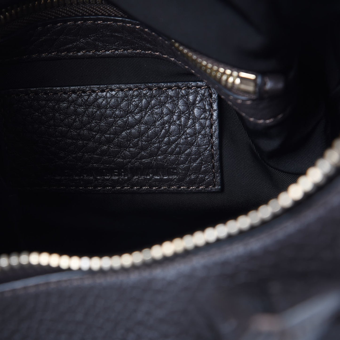Pebbled Lambskin Rockie Brown Gold Hardware