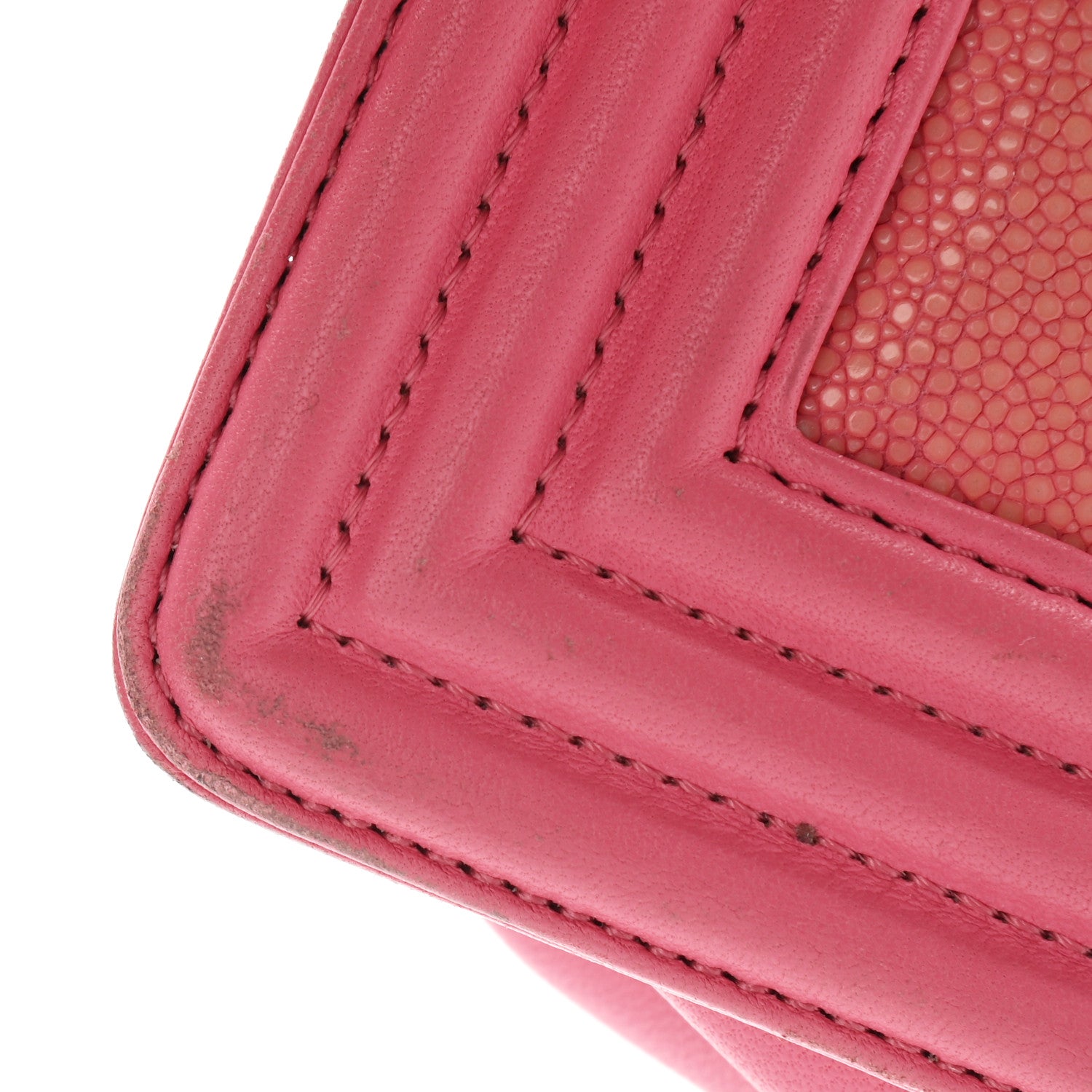 Chanel Galuchat Stingray Small Boy Flap Pink 18 of 19