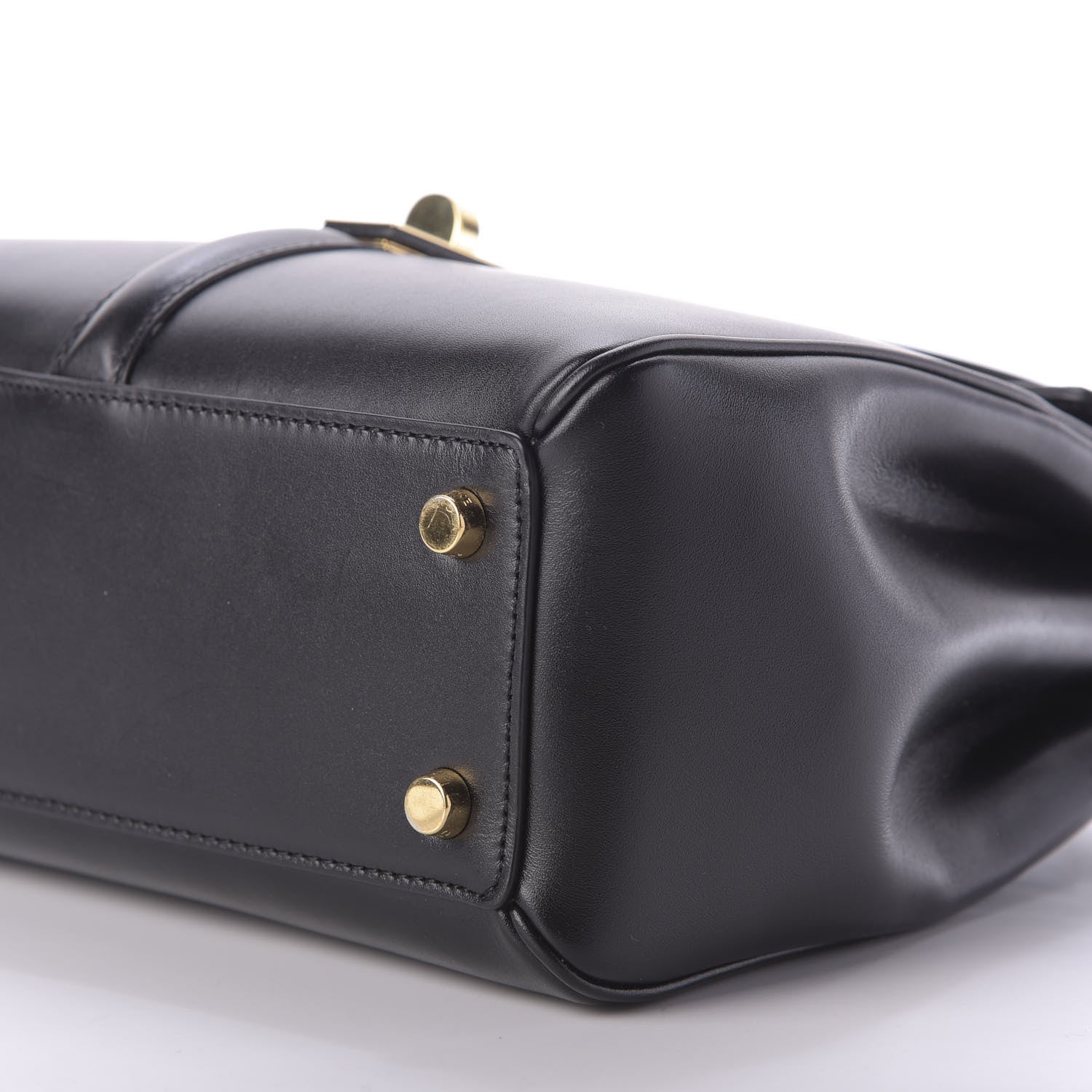 Celine Satinated Calfskin Small 16 Top Handle Bag Black 7 of 10