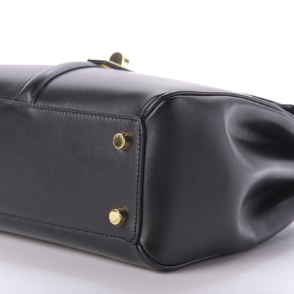 Celine Satinated Calfskin Small 16 Top Handle Bag Black 7 of 10