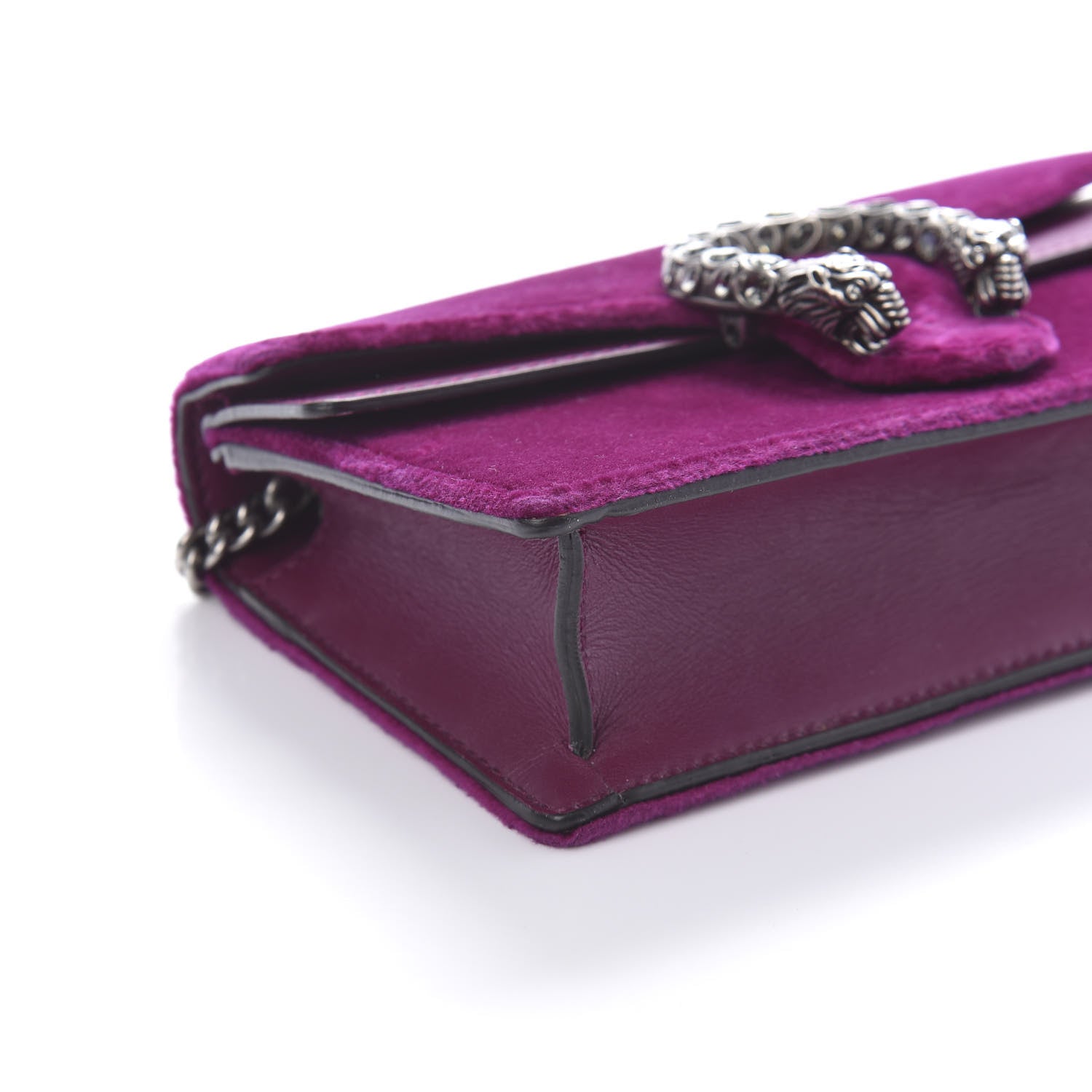 Gucci Velvet Super Mini Dionysus Shoulder Bag Fuchsia Violet Cyclamen 6 of 9