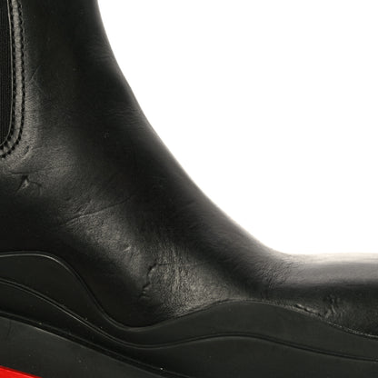 Bottega Veneta Calfskin The Tire Chelsea Boots 36.5 Black Bright Red 23 of 26