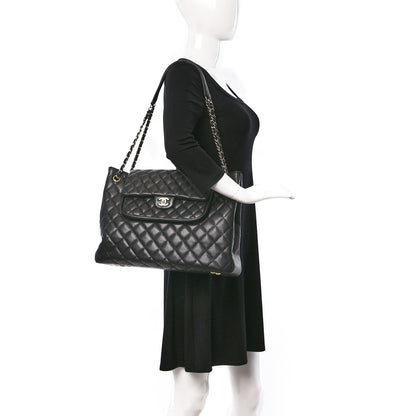Chanel Caviar Quilted Flap Tote Black 2 of 9
