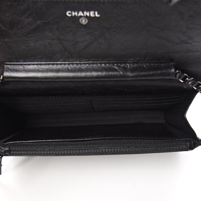 Chanel Aged Calfskin Quilted Reissue Wallet On Chain WOC So Black 4 of 12