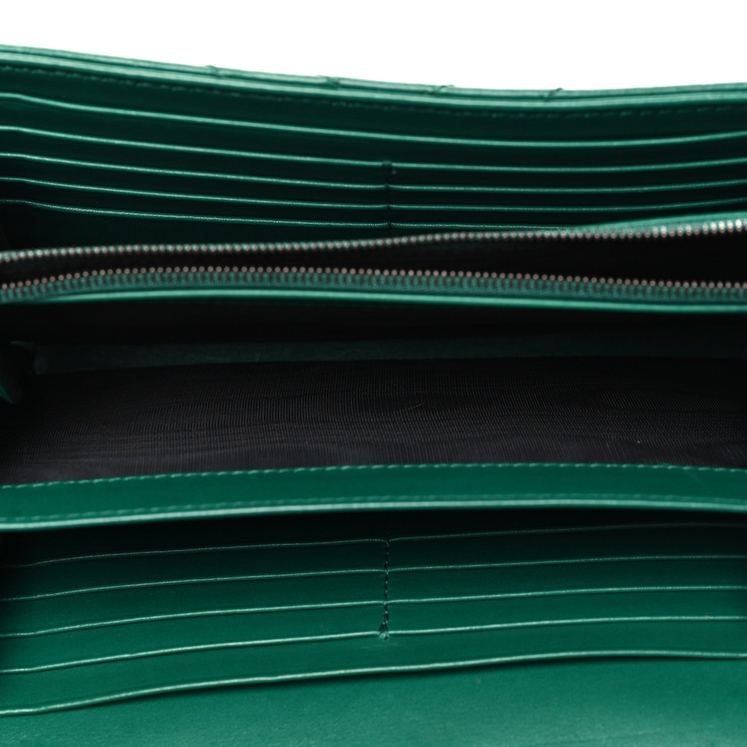 Gucci Calfskin Matelasse GG Marmont Chain Wallet Emerald Green 5 of 10