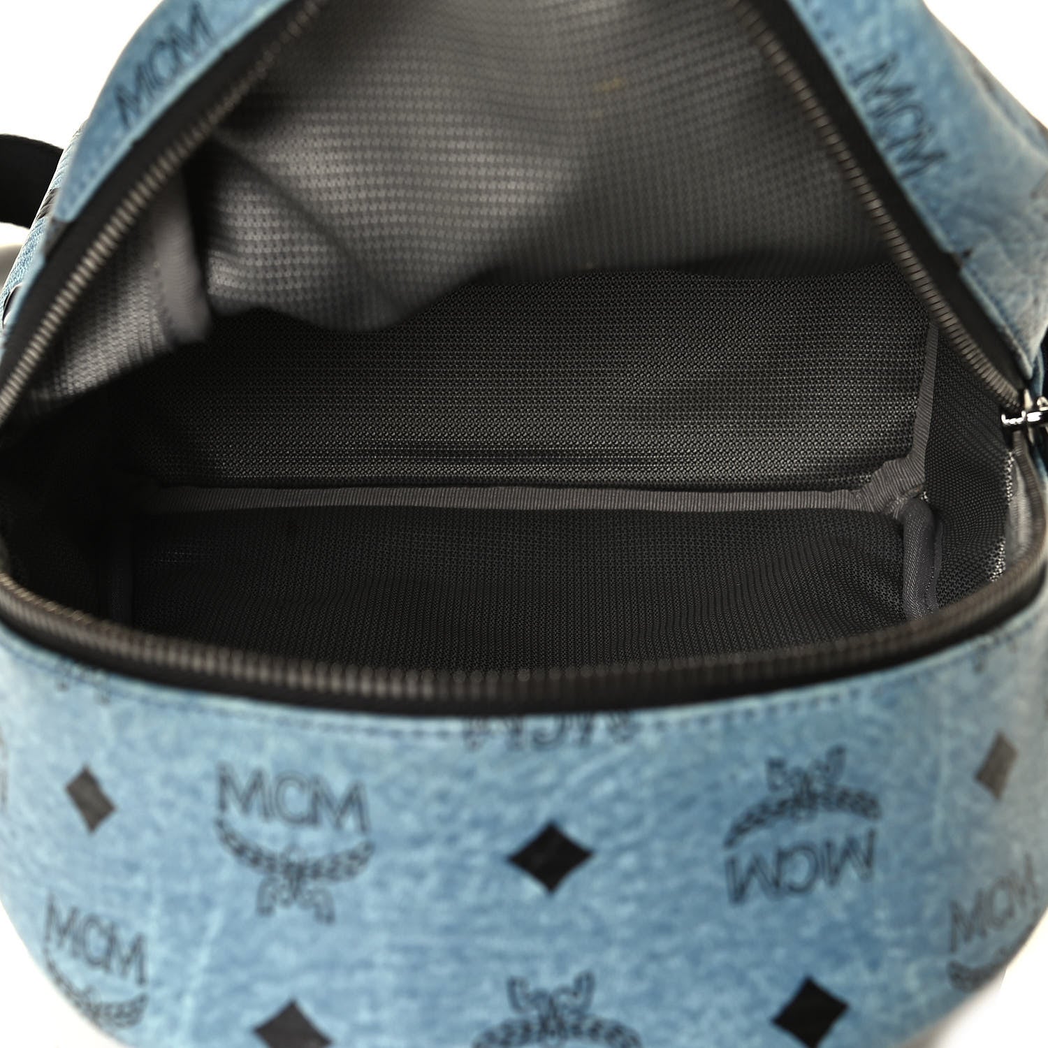 MCM Visetos Side Stud X-Mini Stark Bebe Boo Backpack Blue 4 of 7