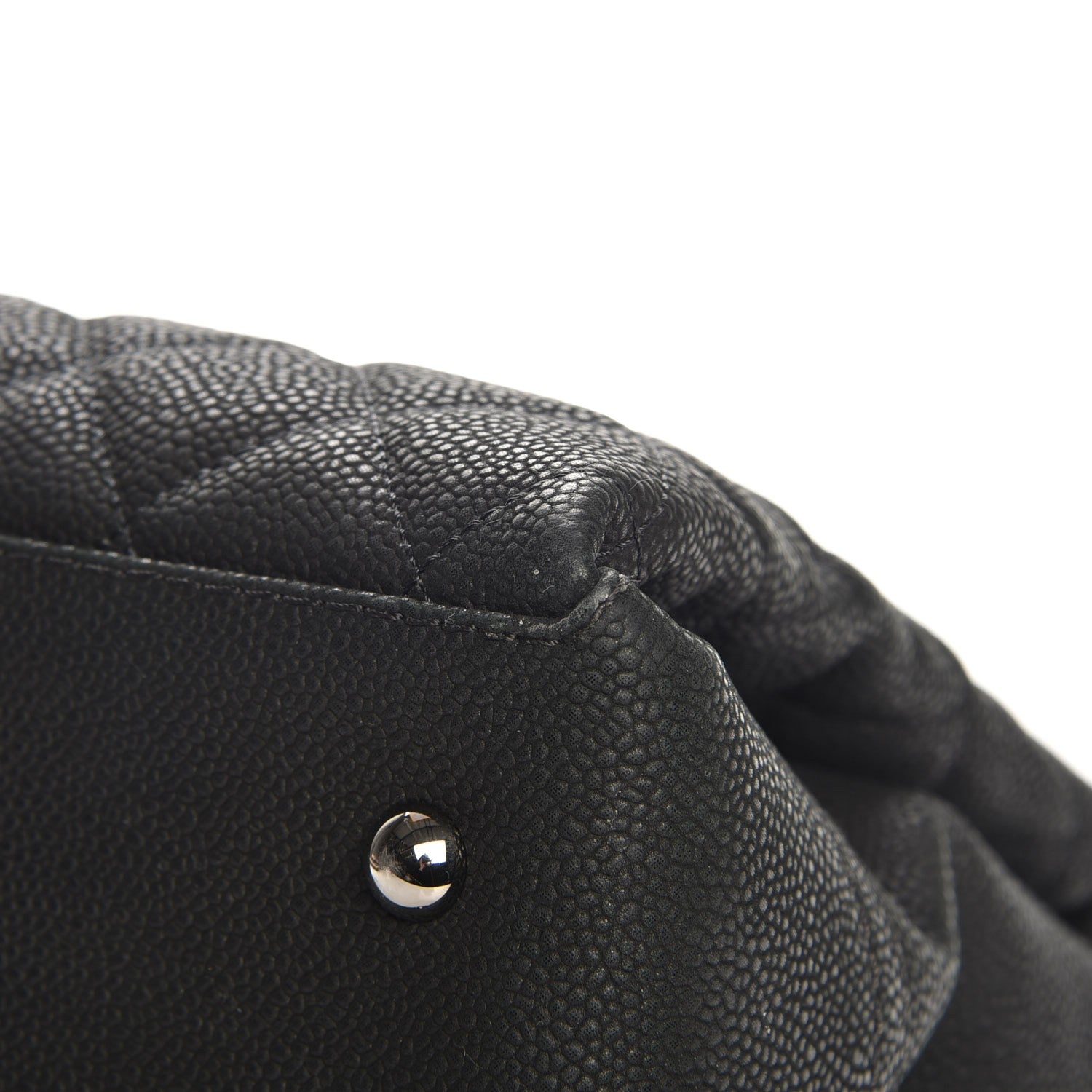Chanel Iridescent Caviar Quilted Lady Pearly Tote Black 10 of 12