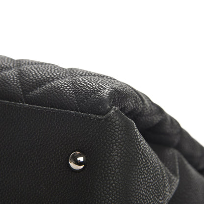 Chanel Iridescent Caviar Quilted Lady Pearly Tote Black 10 of 12