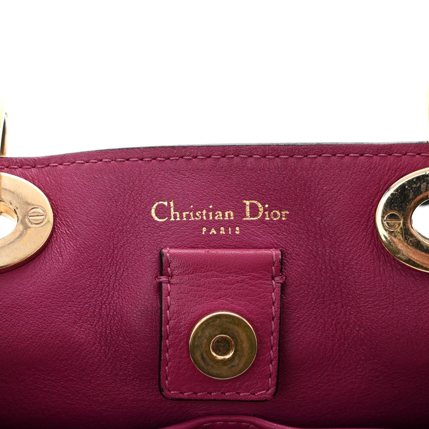 Christian Dior Bullcalf Small Diorissimo Tote Black Rose Indien 6 of 10