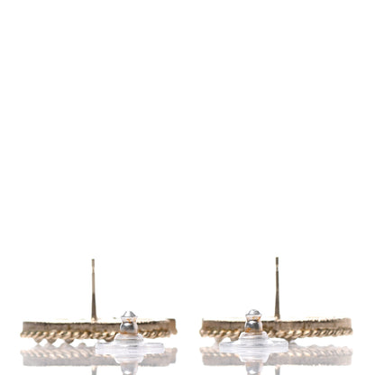 Chanel Pearl Crystal April In Paris CC Earrings Light Gold 3 of 4