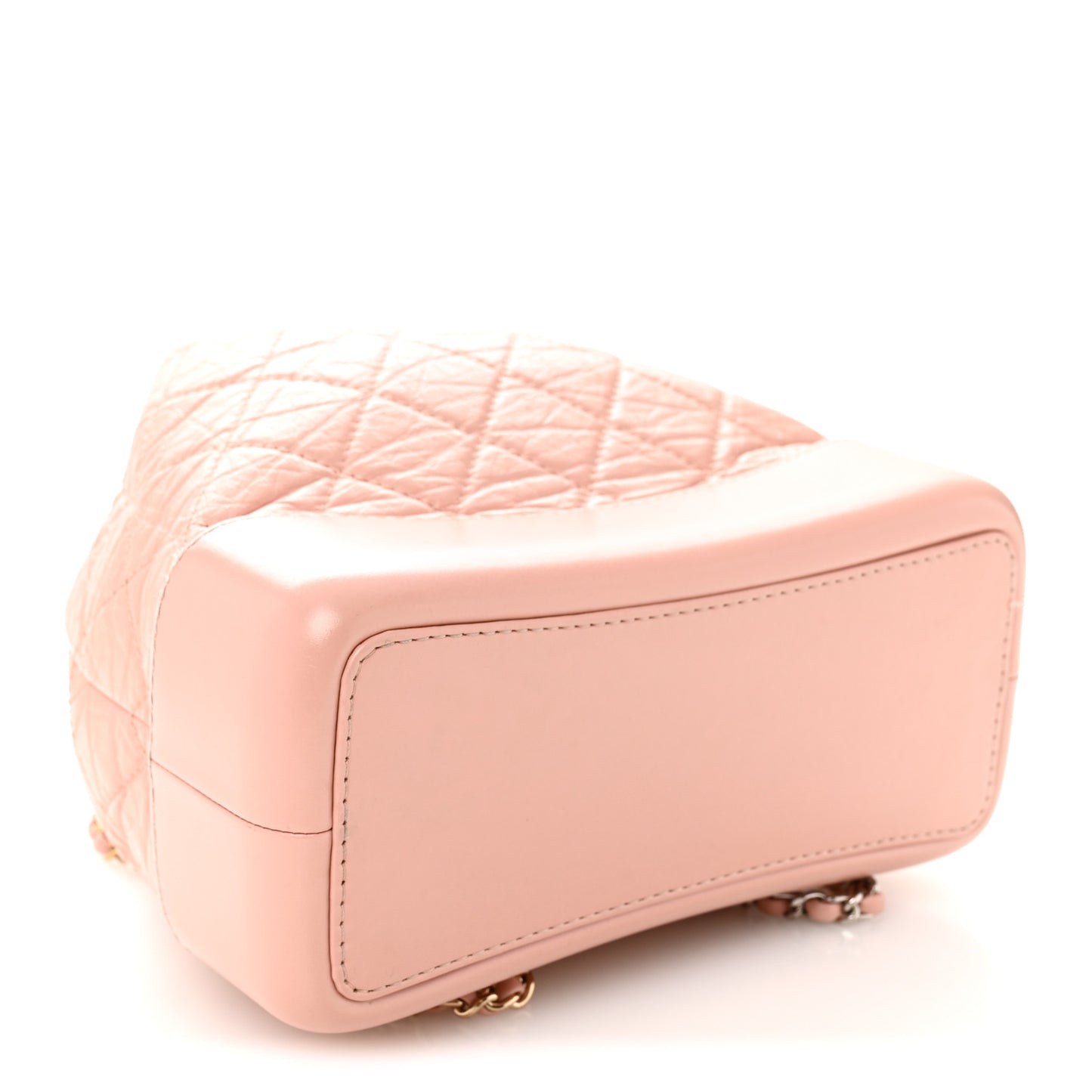 Aged Calfskin Quilted Small Gabrielle Backpack Pink