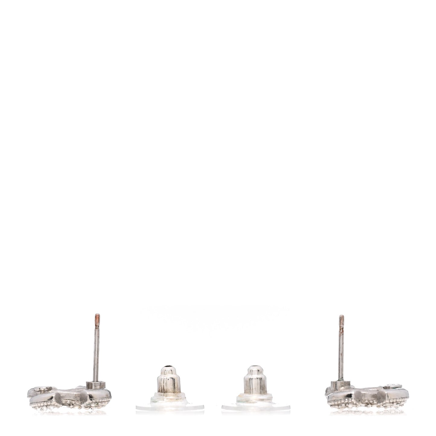 Crystal CC Earrings Silver