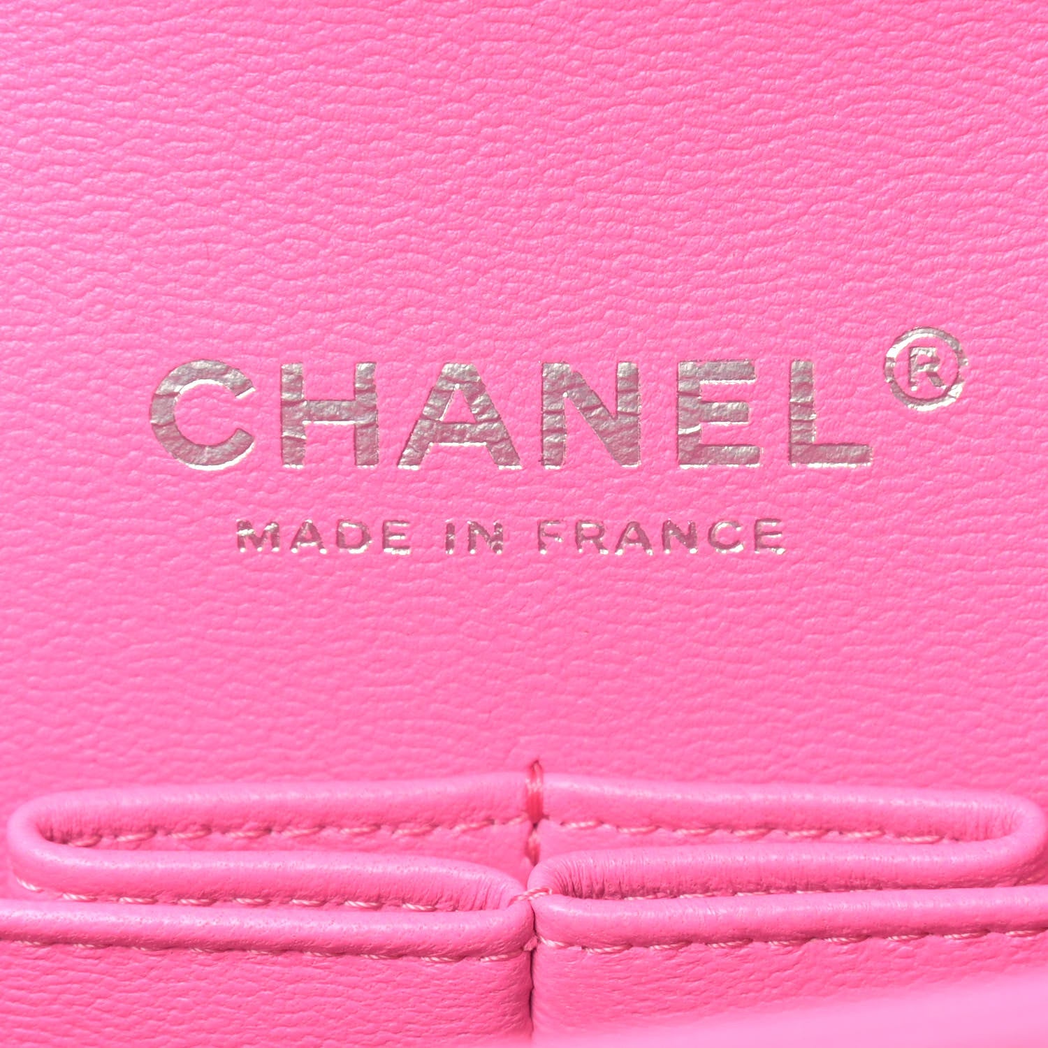 Chanel Lambskin Quilted Medium Double Flap Neon Pink 6 of 9