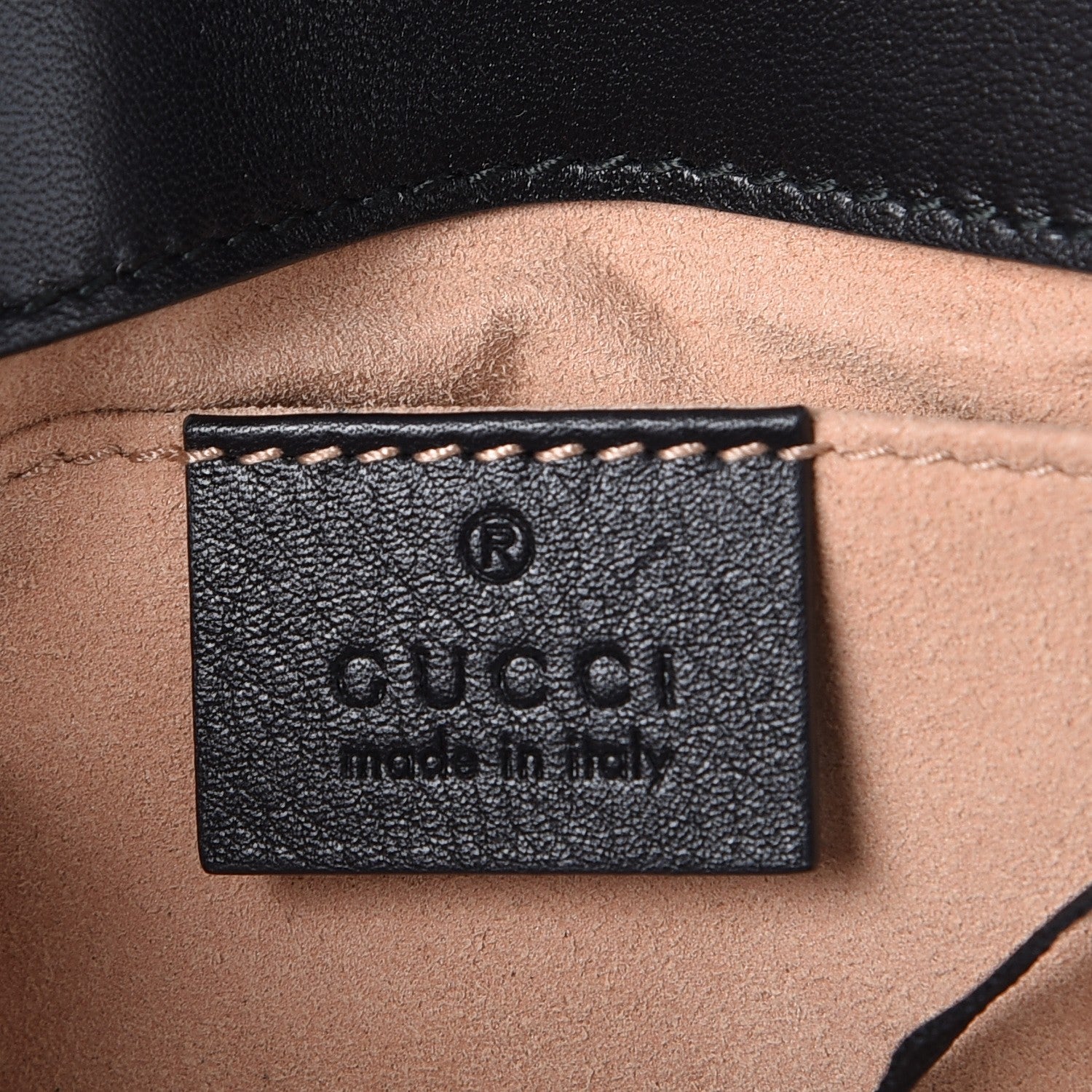 Gucci Calfskin Matelasse Mini GG Marmont Shoulder Bag Black 7 of 8