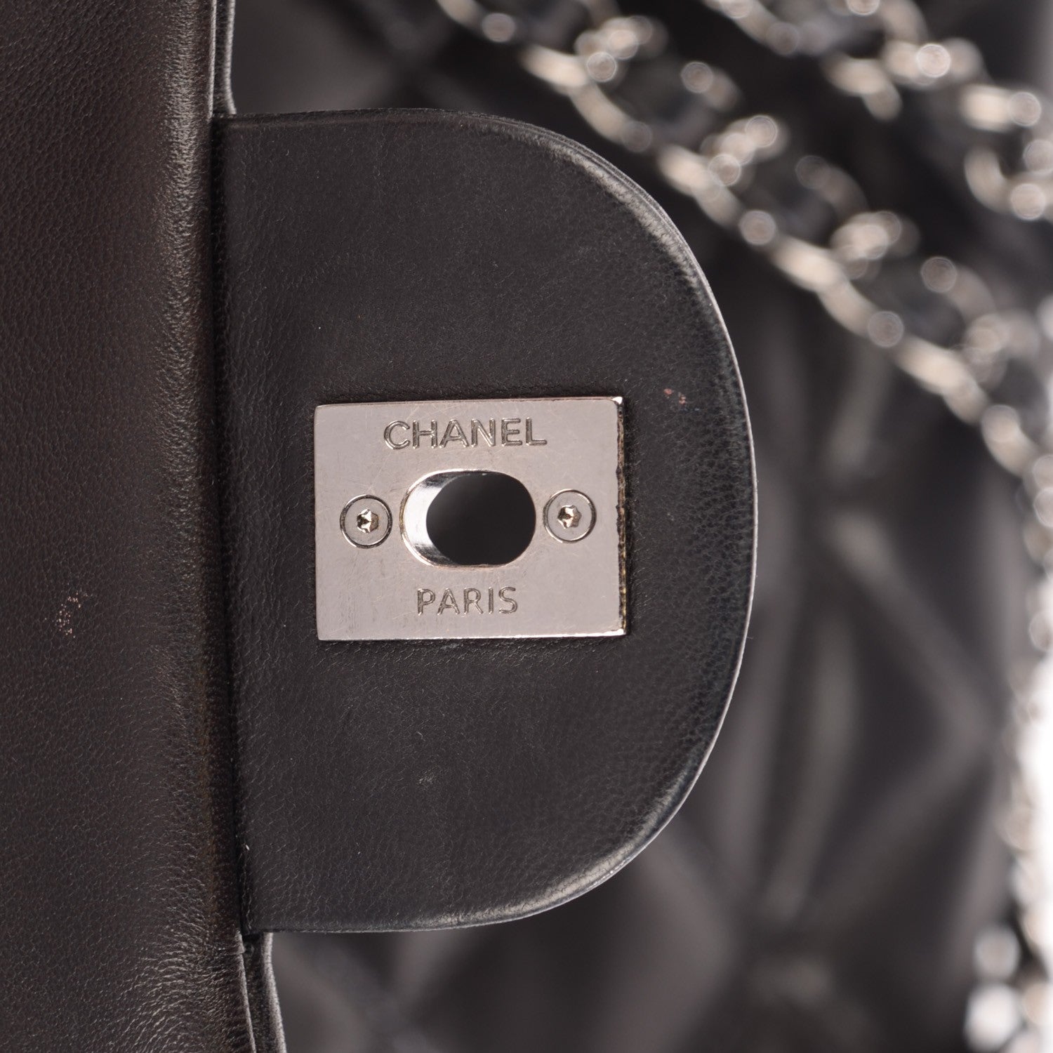 Chanel Lambskin Quilted Maxi 3 Flap Black 6 of 9