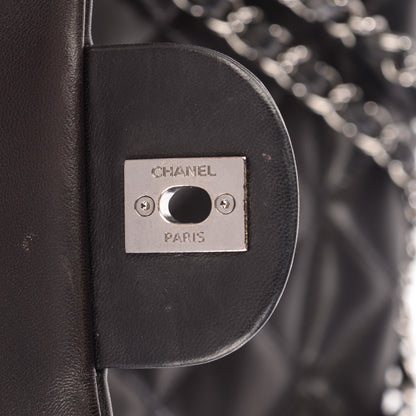 Chanel Lambskin Quilted Maxi 3 Flap Black 6 of 9