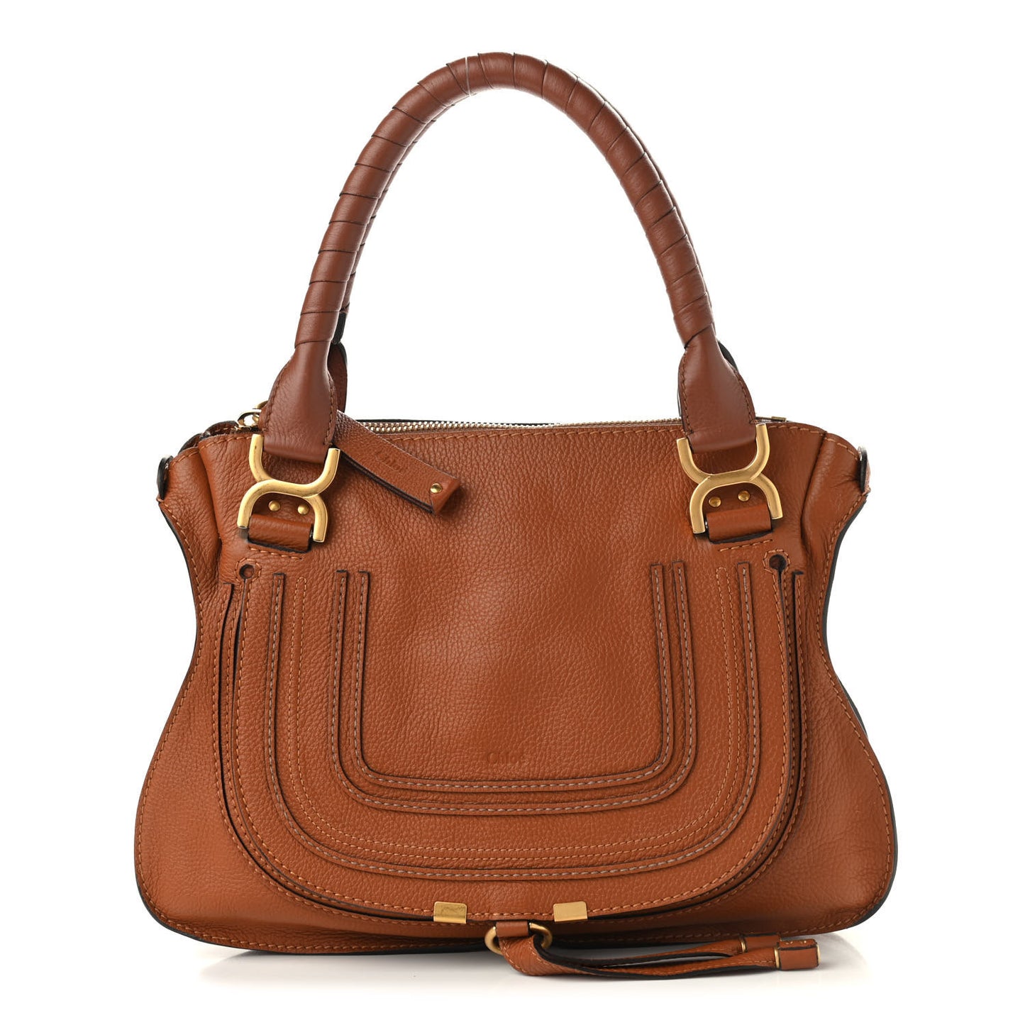 Calfskin Medium Marcie Satchel Tan