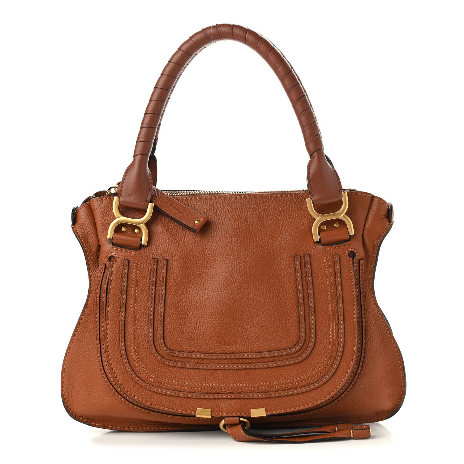 Chloe Calfskin Medium Marcie Satchel Tan 1 of 11