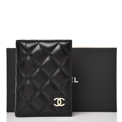 Chanel Lambskin Quilted Card Holder Wallet Black 8 of 8