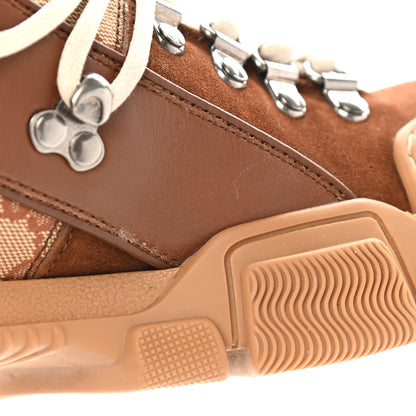 Gucci X SEGA Suede Calfskin GG Monogram Womens Flashtrek High-Top Sneakers 37 New Cuir Beige Ruggine 14 of 14