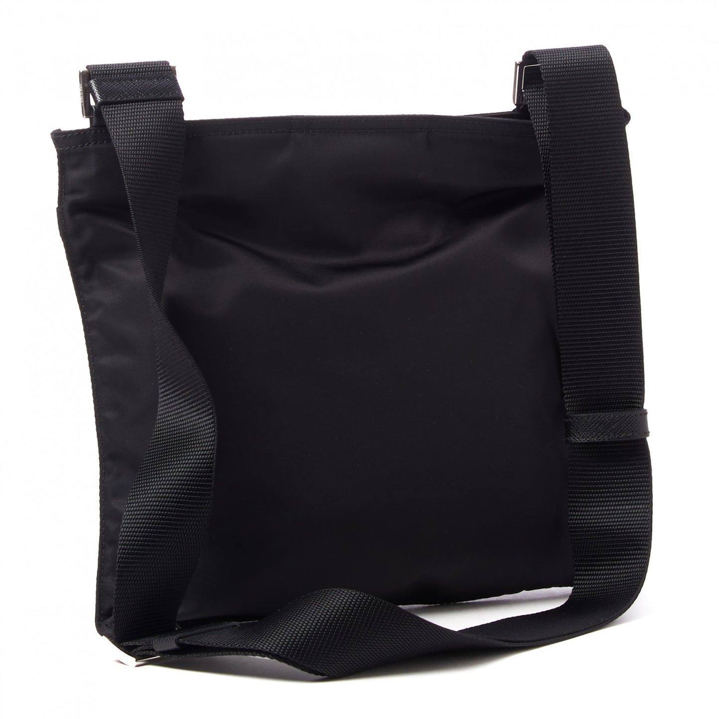 Nylon Vela Flat Messenger Bag Black