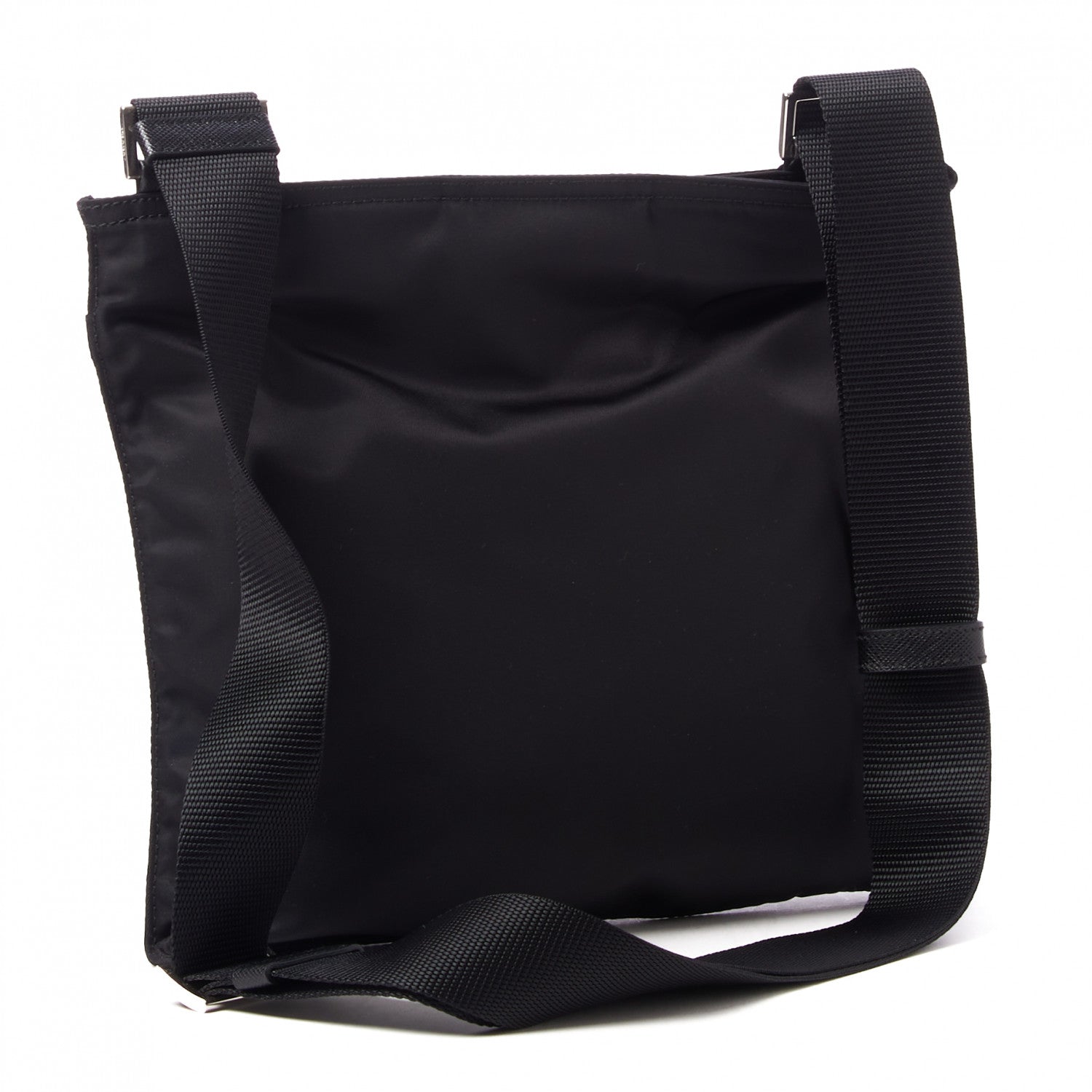 Prada Nylon Vela Flat Messenger Bag Black 3 of 10