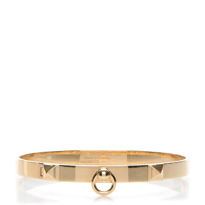 Hermes 18K Yellow Gold PM Collier De Chien Bracelet LG 1 of 6