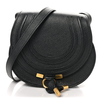 Chloe Grained Calfskin Small Marcie Saddle Bag Black 1 of 9