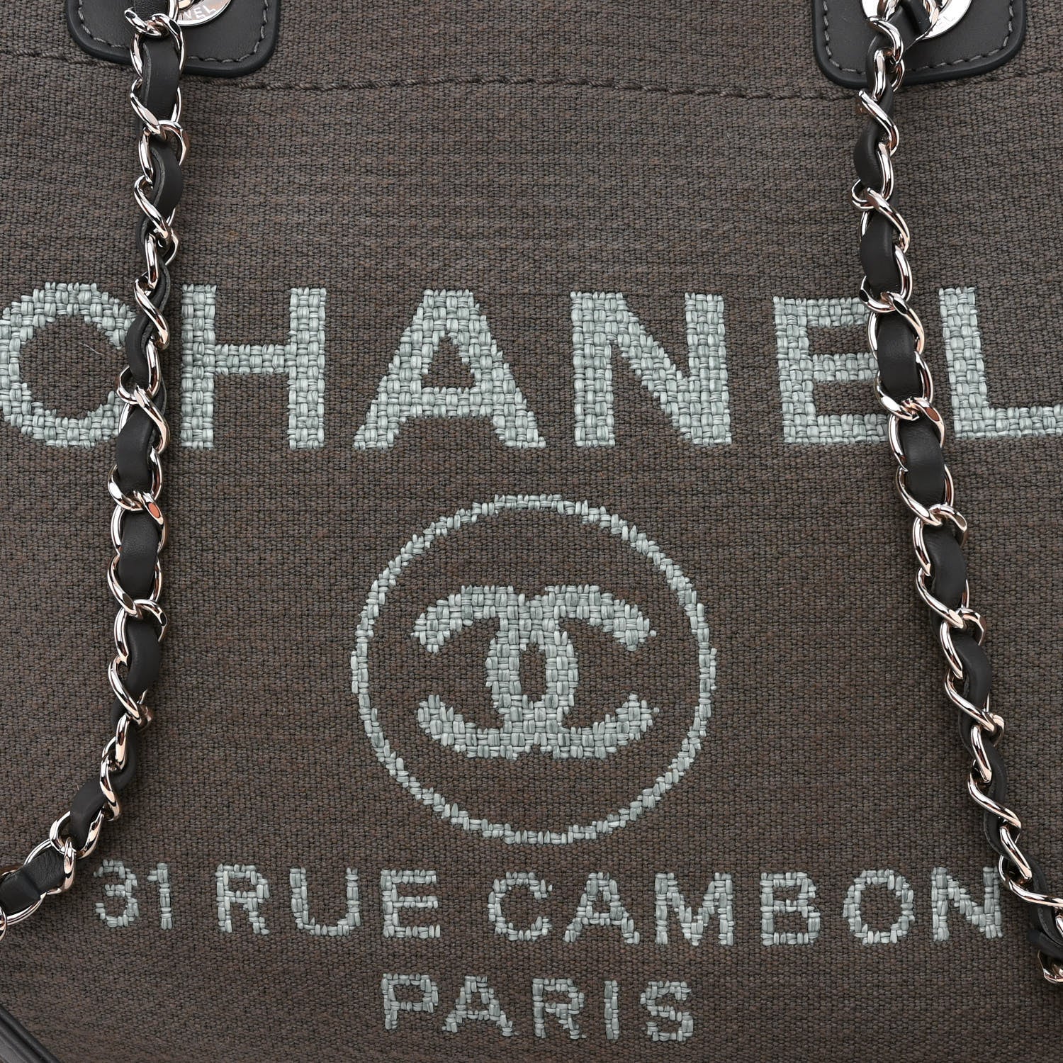 Chanel Mixed Fibers Small Deauville Tote Grey 10 of 12