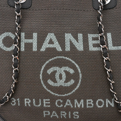 Chanel Mixed Fibers Small Deauville Tote Grey 10 of 12