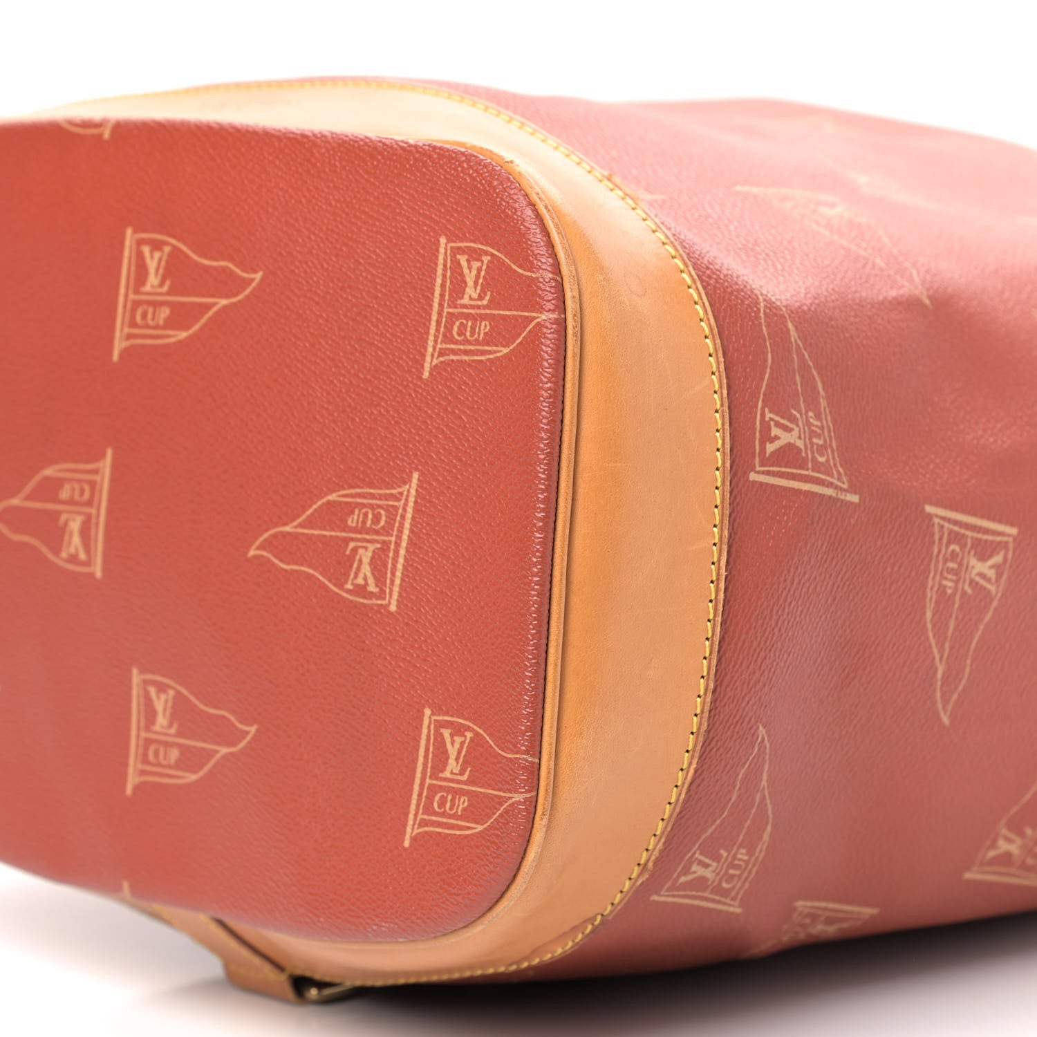 Louis Vuitton Canvas Americas Cup 1995 Saint Tropez Drawstring Bag Red 9 of 12