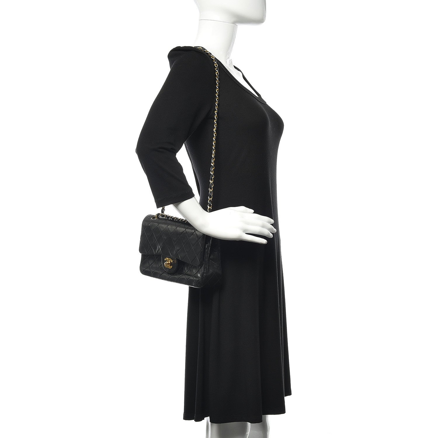 Chanel Lambskin Quilted Small Double Flap Black 2 of 19