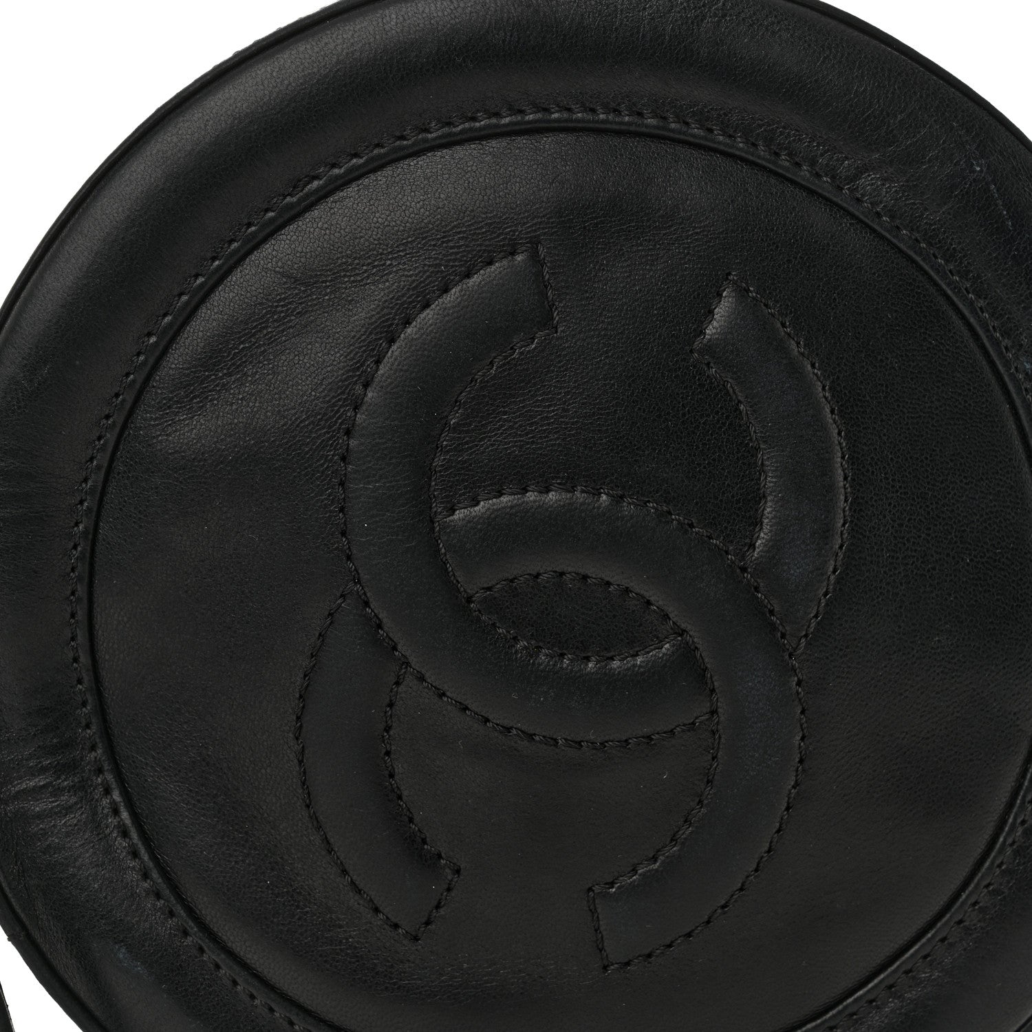 Chanel Lambskin Square Quilted Round Shoulder Bag Black 8 of 15