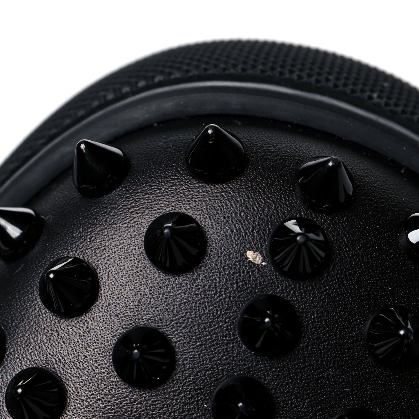 Calfskin Mens Louis Junior Spikes Flat Sneakers 45 Black
