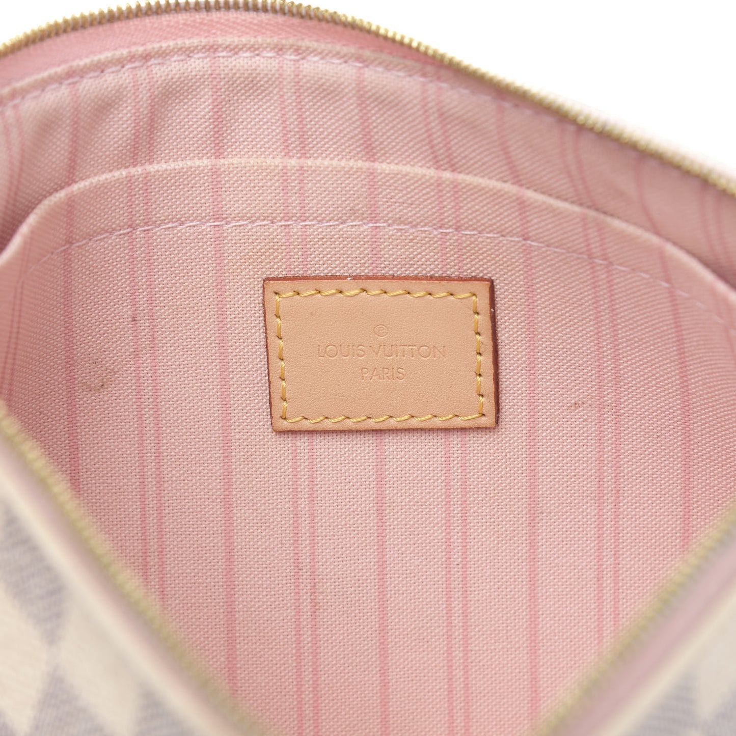 Damier Azur Neverfull MM GM Pochette Rose Ballerine