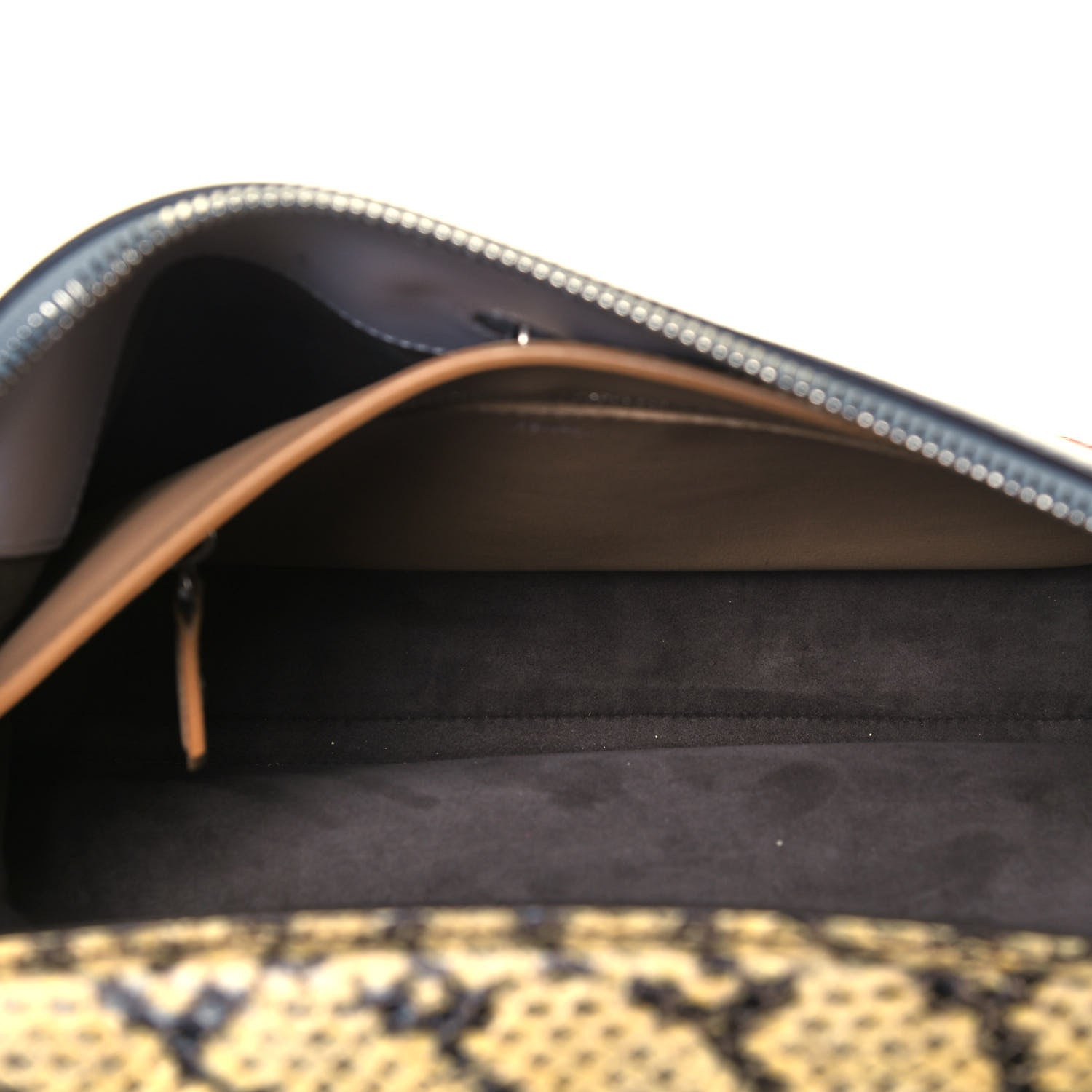 Fendi Vitello Baltico Dolce Elaphe DotCom Satchel Ardesia Grano Multicolor 4 of 8
