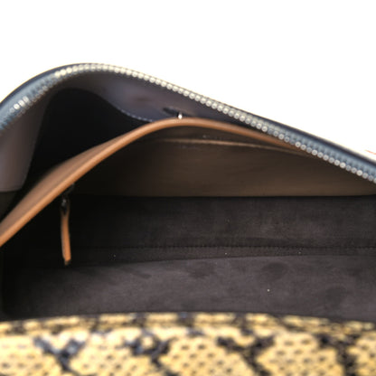Fendi Vitello Baltico Dolce Elaphe DotCom Satchel Ardesia Grano Multicolor 4 of 8