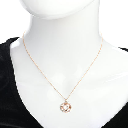 Tiffany 18K Rose Gold Diamond Small Atlas Open Pave Pendant Necklace 2 of 4