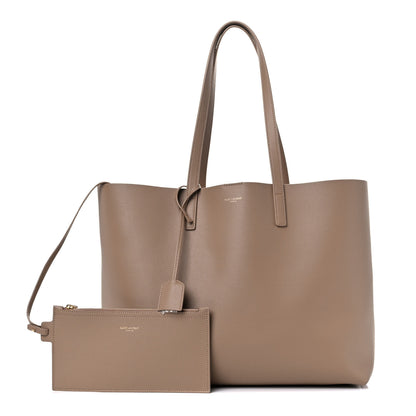 Saint Laurent Calfskin Large Shopping Tote Toffee 1 of 9