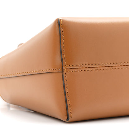 Fendi Vitello King Plexiglass Logo Embossed Mini By The Way Top Handle Boston Bag Caramello 9 of 11