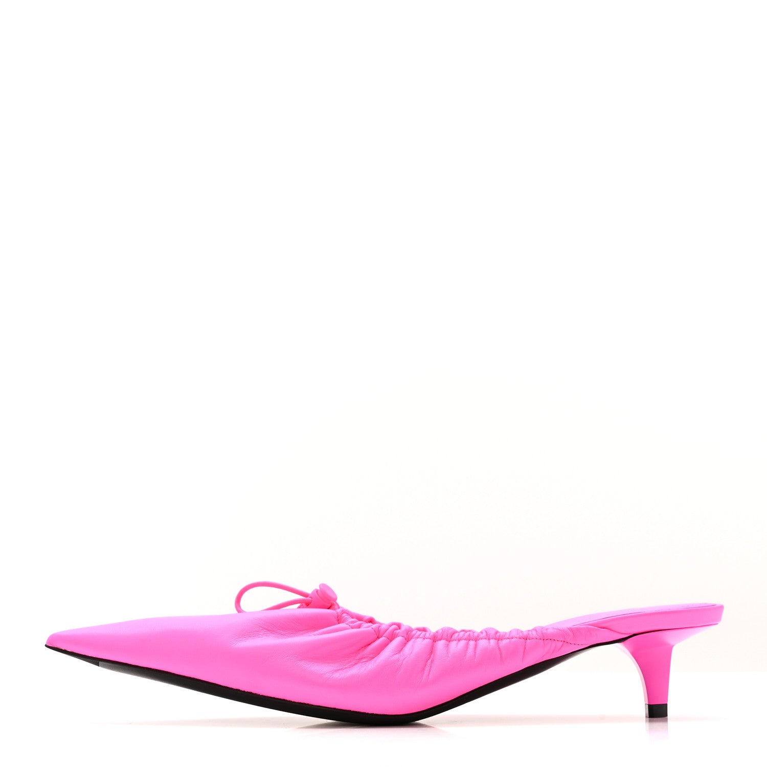 Balenciaga Smooth Nappa Pointed Toe Scrunch Knife 40mm Mules 38 Fluo Pink 1 of 10